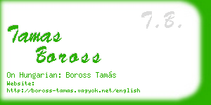 tamas boross business card
